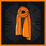 bright orange scarf image